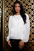 Harlow Top - Metallic Clip Dot